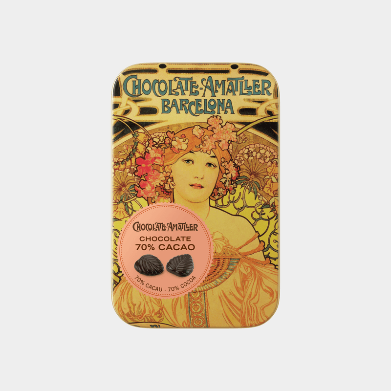 Amatller 70%黑巧克力薄片铁盒 参考图 1